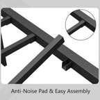 Zunatu Queen Size Metal Platform Bed Frame/Victorian Style Headboard And Footboard/Steel Slat Support/Easy Assembly/No Box Spring Needed/Underbed Storage/Noise Free/Black