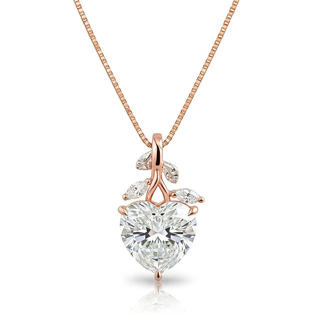 IGI CERTIFIED Diamond Pendant Necklace for Women 10K 14K 18K Solid Gold 1.0-3.0 CT Nature Inspired Lab Grown Diamond Necklace D Color, VS1-VS2 Clarity