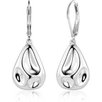 925 Sterling Silver Teardrop Dangle Earrings, Hypoallergenic 14k Gold Plated Hammered Waterdrop Earring for Women Trendy Statement Dangling Drop Leverback Earrings Gifts in Jewelry Box