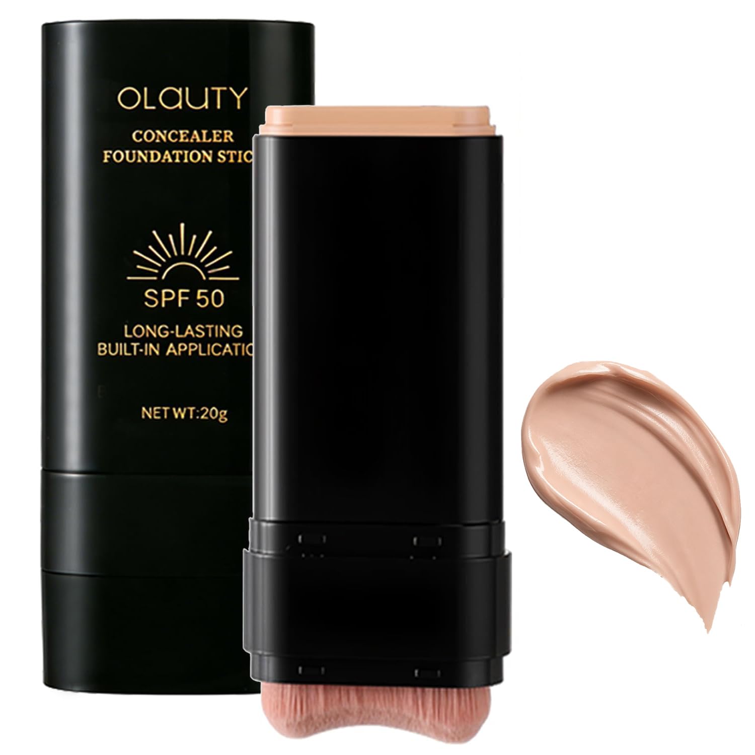Foundation Stick, 2 in 1 Dual-Ended Long-Lasting Concealer Korean Foundation Stick, Full Coverage Foundation Makeup, Sunscreen Concealer Stick, Tattoo Cover Up Makeup, Matte Finish for Face (NATURAL)