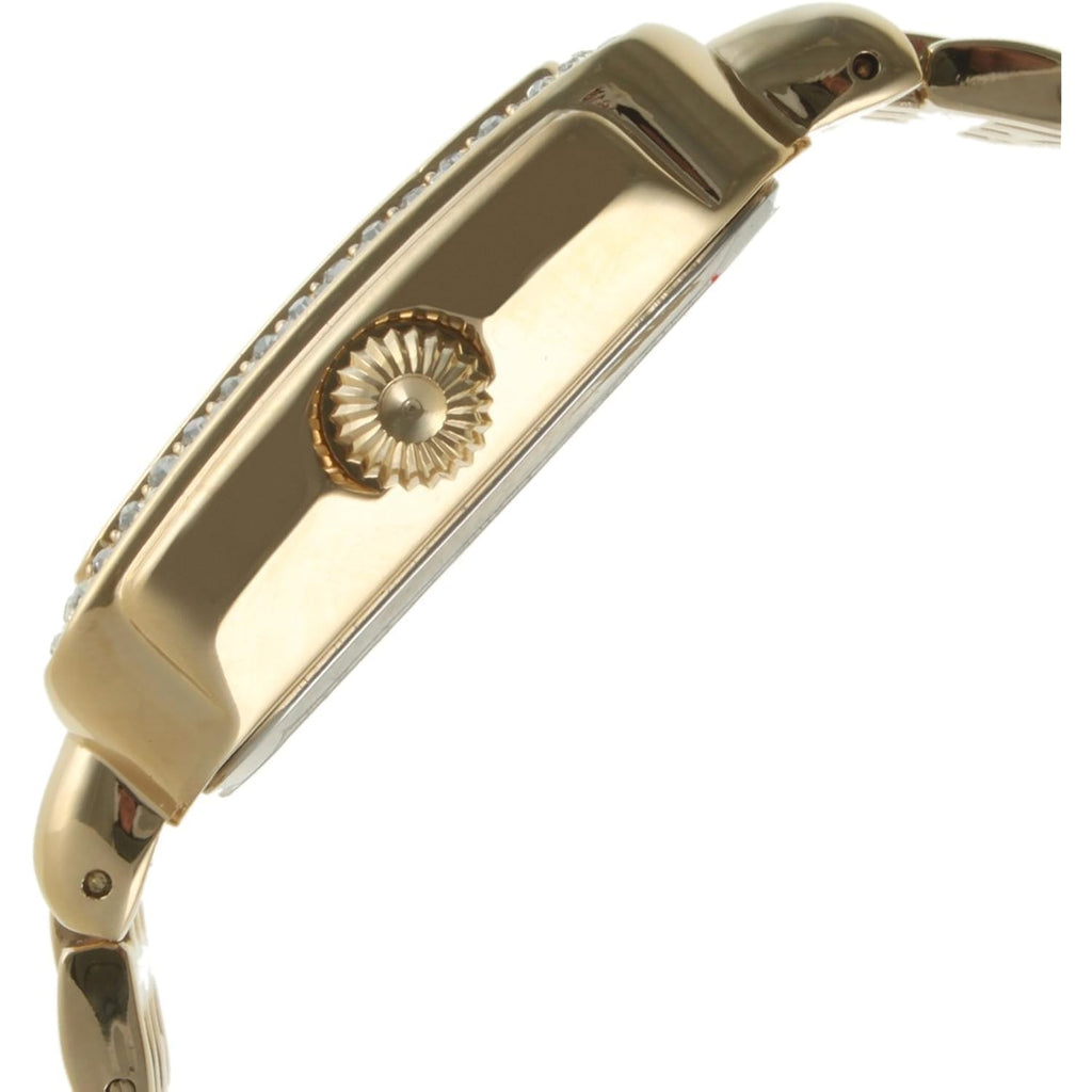Peugeot Women Rectangle Dress Watch With Crystal Decorated Bezel, Roman Numerals And Bracelet