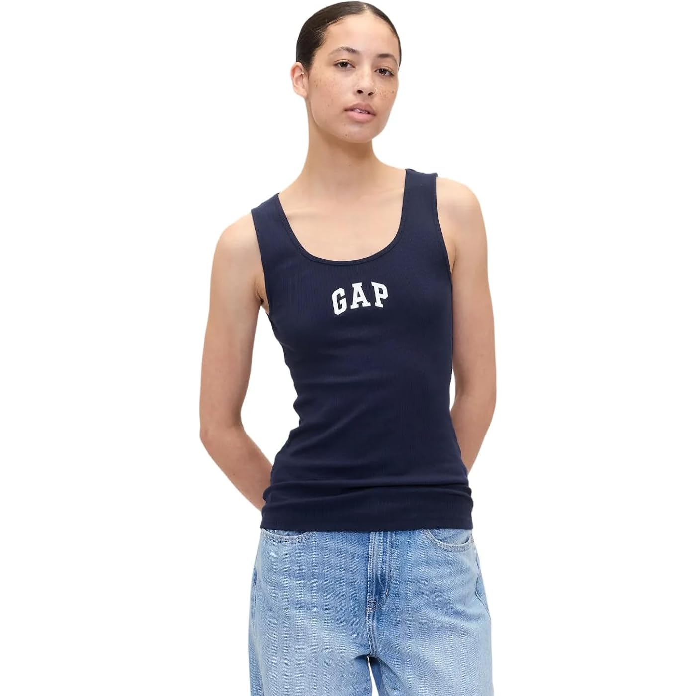 Gap Womens Ribbed Tank Top Logo