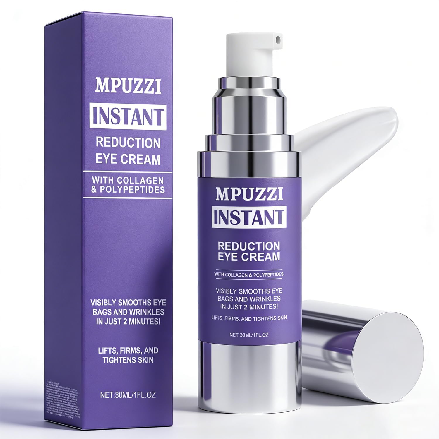 Instant Eye & Face Lift Cream - Rapid Under Eye Bags & Wrinkles Treatment, Dark Circles And Puffiness Remover For Women & Men, Temporary Firming & Tightening Face Cream - Wrinkle Filler 1Oz