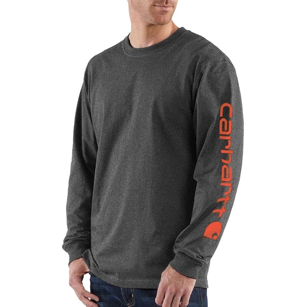 Carhartt Men'S Dearborn Loose Long-Sleeve Logo T-Shirt Closeout