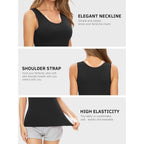 4 Pack Tank Top for Women Basic Undershirt Tanks Sleeveless Casual Shirts Soft Seamless Layering Tops