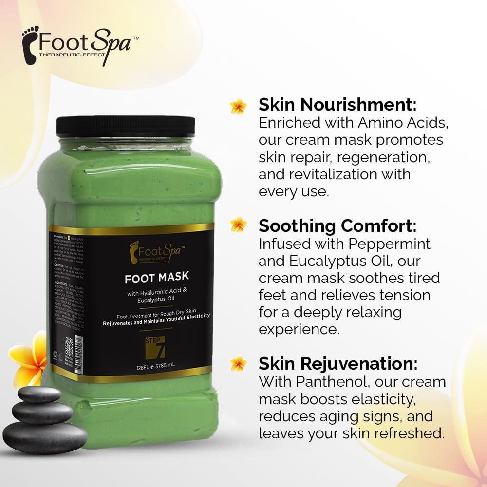 Professional Pedicure Treatment - Medical-Grade Dermal Recovery Mask with Luxury Actives at Industrial Scale, Repairs Skin Barrier for Instant Wow Softness, 128 Oz / 1 Gallon