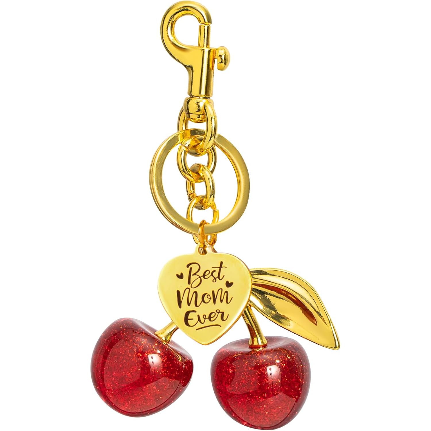Poitvd Cherry Keychains Bag Charms Purse for Women, Car Key Chains Women Cute Gifts for Birthday Mothers Christmas Valentine