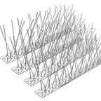 Pangch Bird Spikes,Stainless Steel Bird Spikes Metal Bird Spikes Fence Spikes Easy To Install - 5 Strips 4.1 Feet Coverage