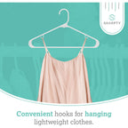 Plastic Hangers Clothes Hangers For Clothing, Closet, Coats & Shirts - Durable, Thick, Tough & Space Saving - For Everyday Standard Use, Room Essentials & Basics - 20 Pack - White