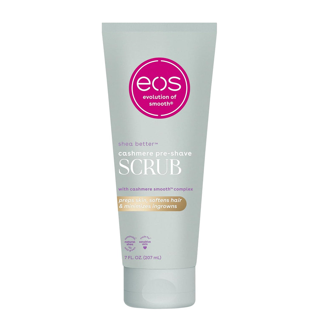 Eos Cashmere Skin Collection Pre-Shave Scrub - Vanilla Cashmere, Exfoliating Body Scrub, Hydrating, Shea Sugar, 7 Fl Oz