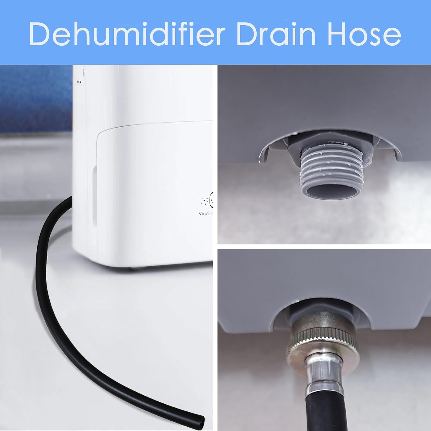 Dehumidifier Hose, ¾ Inch Fht Connection, No Kink, 5 Feet, Black