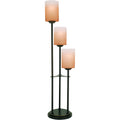 Lite Source Ls-20700D/Brz Bess 3-Light Table Lamp With Amber-Glass Shades, Dark Bronze
