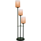 Lite Source Ls-20700D/Brz Bess 3-Light Table Lamp With Amber-Glass Shades, Dark Bronze