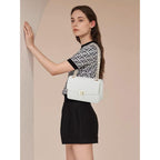 Gm Likkie Quilted Shoulder Bag For Women, Medium Flap Crossbody Handbag With Chain Strap, Soft Vegan Leather Clutch Purse