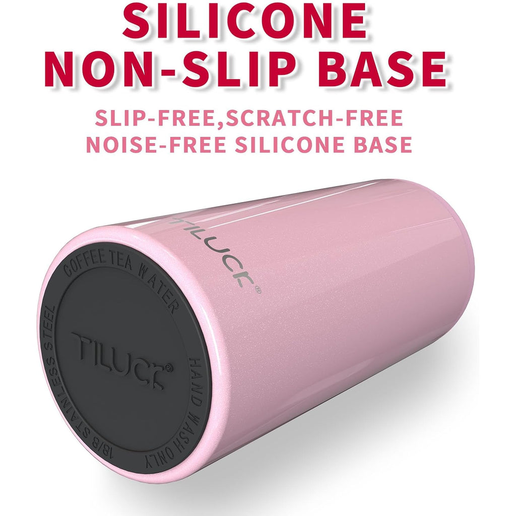 Skinny Can Cooler, Stainless Steel Insulated Slim Cans, 12 Oz | Beer & Hard Seltzer, Doucle-Walled Stainless Steel Insulated Slim Cans, Slim 12 Oz(Glitter Blush)