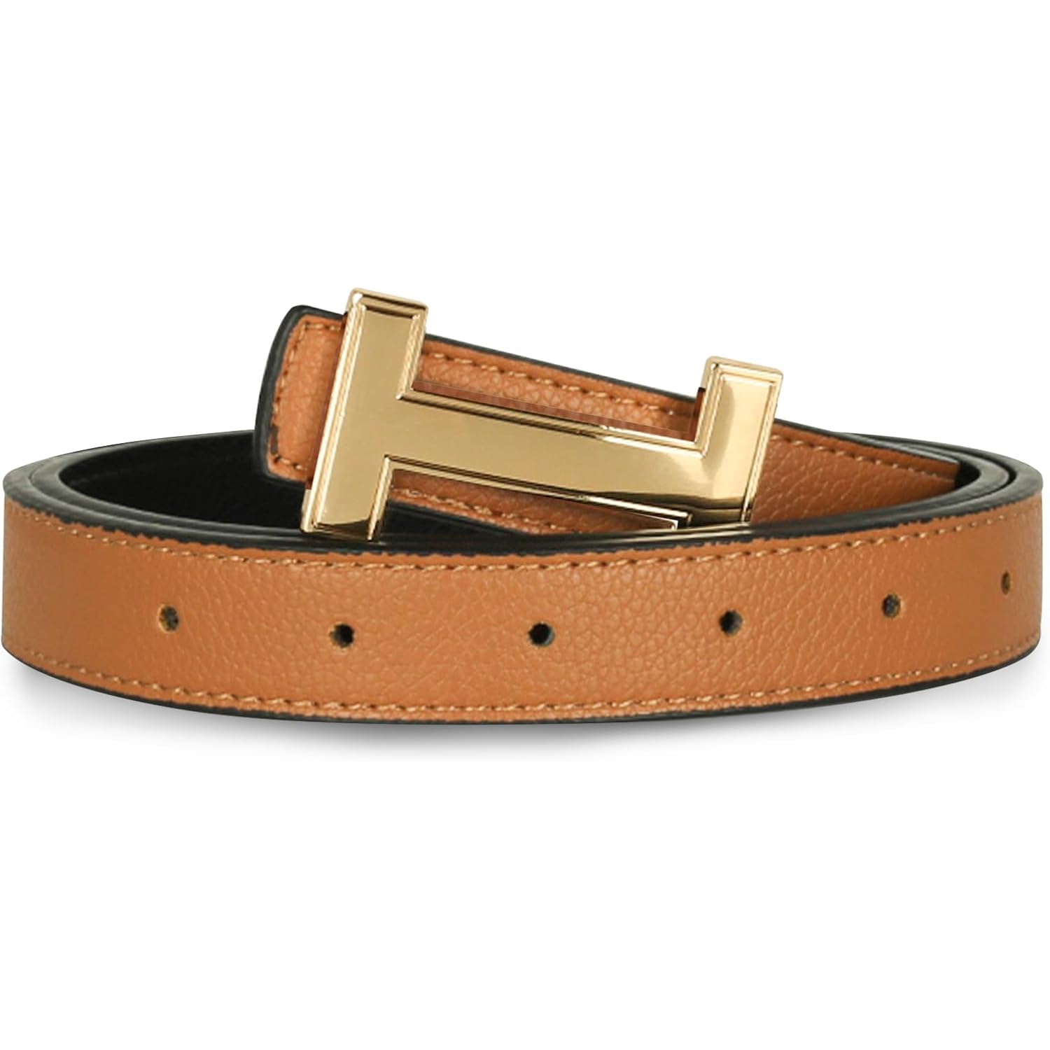 Relang Women's Belts with Gold Buckle, Fashion Waist Band, Elegant Ladies' Belt, Gift for Women