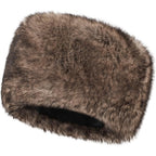 Men Winter Trapper Hat Faux Fur Russian Trooper Hat Furry Ushanka Hat Warm Dad Hat Outdoor Windproof Hunting Ski Cap