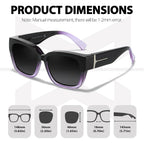 Myiaur Fit Over Glasses Sunglasses For Women, Trendy Oversized Polarized Wear Over Sun Glasses With Uv400 Protection（2 Pack）