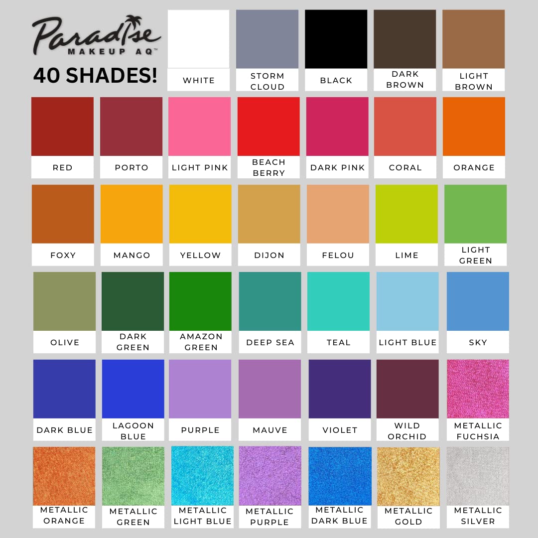 Mehron Makeup Paradise Makeup AQ Pro Size | Stage & Screen Performance, Face & Body Painting, Beauty, Cosplay, and Halloween | Water Activated Face Paint, Body Paint 1.4 oz (40 g) - Red