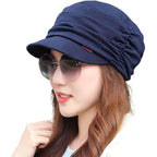 Fashion Hat Cap with Brim Visor for Woman Ladies, Best for Daily Use Dark Blue