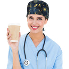 Unisex Adjustable Scrub Caps Elastic Surgical Cap For Men Women Nurse Working Cap With Sweatband