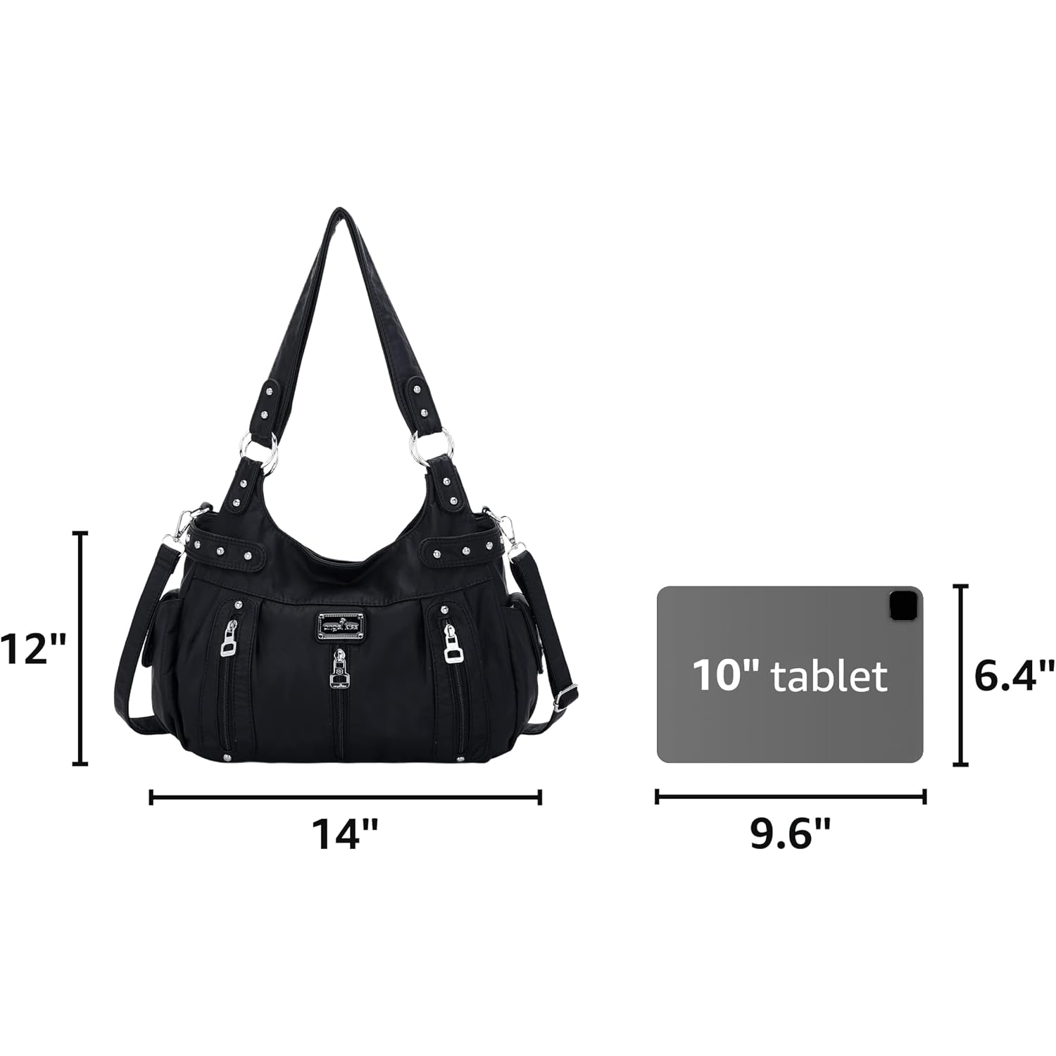 Angel Kiss Large Purses And Handbags For Women Washed Faux Leather Crossbody Hobo Satchel Shoulder Handbag Tote Purse