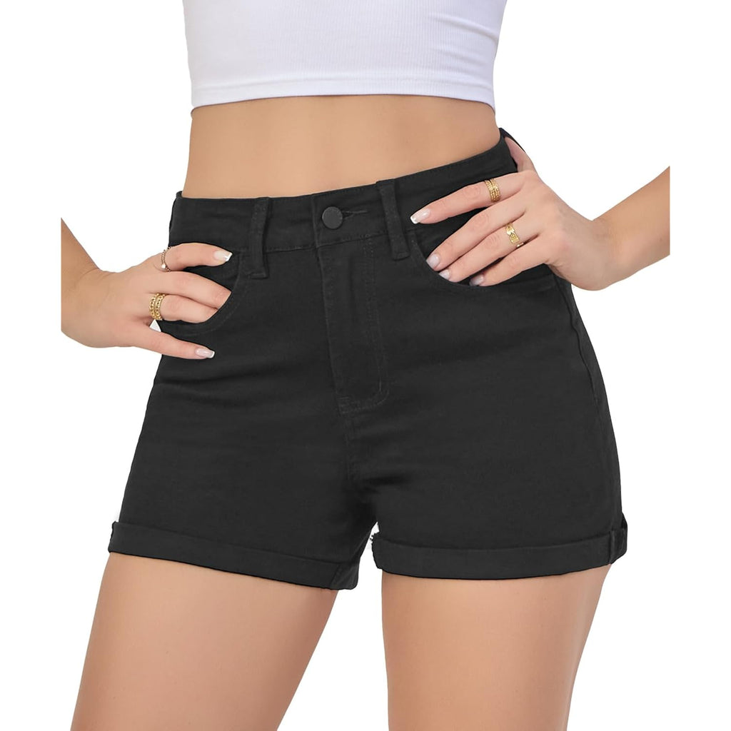 Jean Shorts Womens High Waisted Stretch Summer Shorts for Women Trendy 2026 Outfits Casual Frayed Denim Shorts