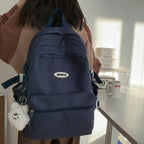 Vttdb Kawaii Backpack With Cute Accessories Casual Aesthetic Daypack Simple Laptop Bag Waterproof Travel Rucksack For Women (Dark Blue)