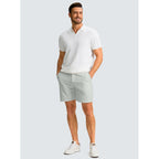 G Gradual Men'S Casual Shorts 7" Lightweight Golf Shorts For Men Stretch With 3 Pockets Quick Dry Breathable Work Shorts