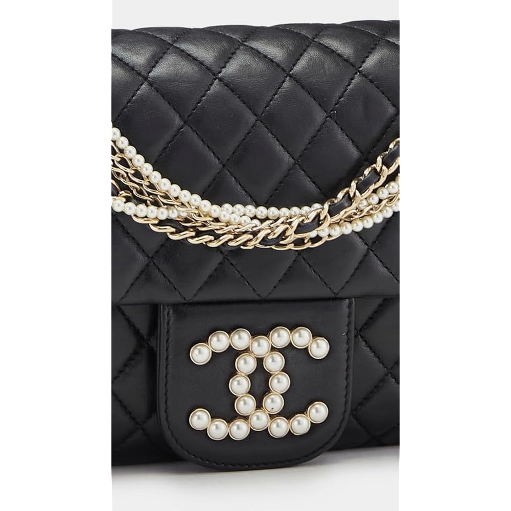 Chanel Women'S Pre-Loved Black Lambskin Westminster 10" Bag
