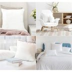 QUBA LINEN 18 x 18 Throw Pillow Insert - Pack of 4 White, Down Alternative Pillow Inserts for Decorative Pillow Covers, Throw Pillows for Bed, Couch Pillows for Living Room (18" x 18" (Pack of 4))