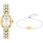 Coach Sammy Women'S 2H Quartz Watch Gift Set With Matching Adjustable Jewelry Bracelet - Oval Case - Minimalist Style - Gift For Her - 22.5Mm