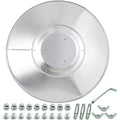 Patio Heater Reflector Shield, Aluminum Heat Reflector Shield Top For Propane Outdoor Heaters,Dome Replacement Parts(3-Hole Mount，33" Diameter Round)
