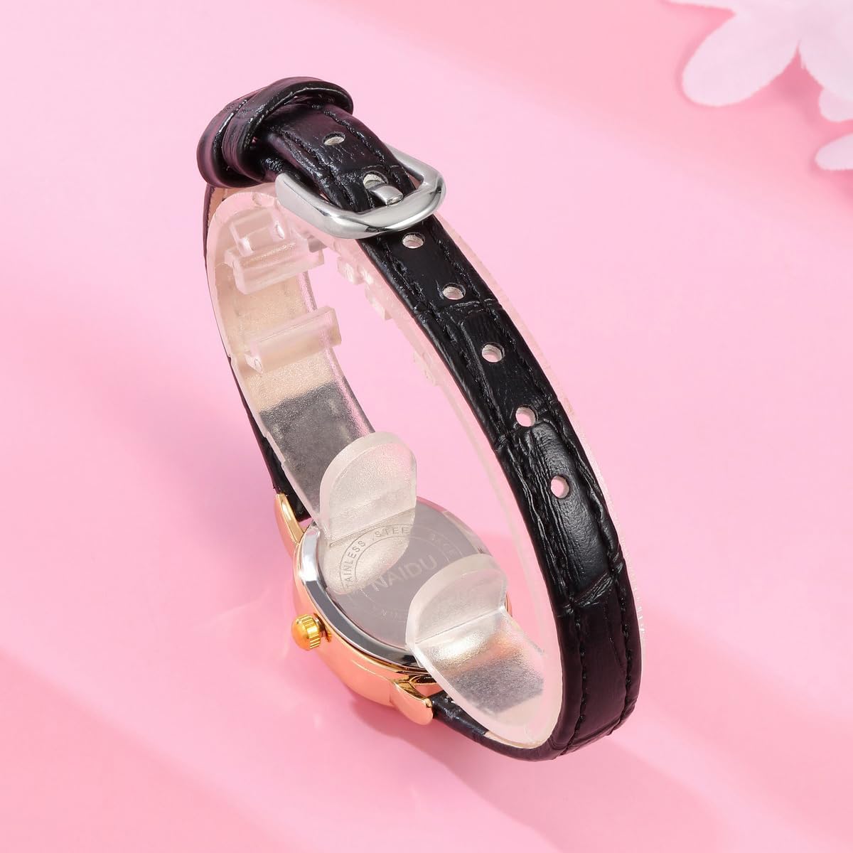 Top Plaza Watches for Women Analog Gold Dial Leather Strap Women's Watch Dainty Vintage Classic Casual Ladies Wrist Watch