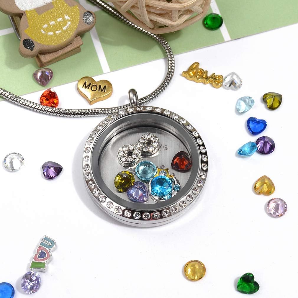 Veeshy Best Mom Mother Gift, Floating Charms Locket for Women