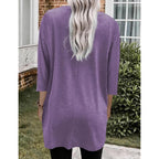 Womens 3/4 Sleeve Tunics or Tops to Wear with Leggings Long Shirts Blouses with Pockets S-3XL