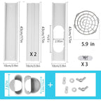 Lezifu Portable Air Conditioner Kit With Hose, Adjustable Window Seal With 5.9 Inch Diameter 59" Length Hose For Vertical/Horizontal Window