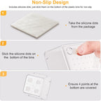 Smartake 13-Piece Drawer Organizers With Non-Slip Silicone Pads, 5-Size Desk Bathroom Drawer Organizer Trays Storage Tray For Makeup, Jewelries, Utensils In Bedroom Dresser, Office And Kitchen, Clear