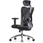 SIHOO M18 Ergonomic Office Chair, High Back Mesh Desk Chair with Adjustable Headrest & Lumbar Support, 330lbs Capacity Computer Chair with 2D Armrests & Wide Cushion, Tilt Lock, for Home Office-Black