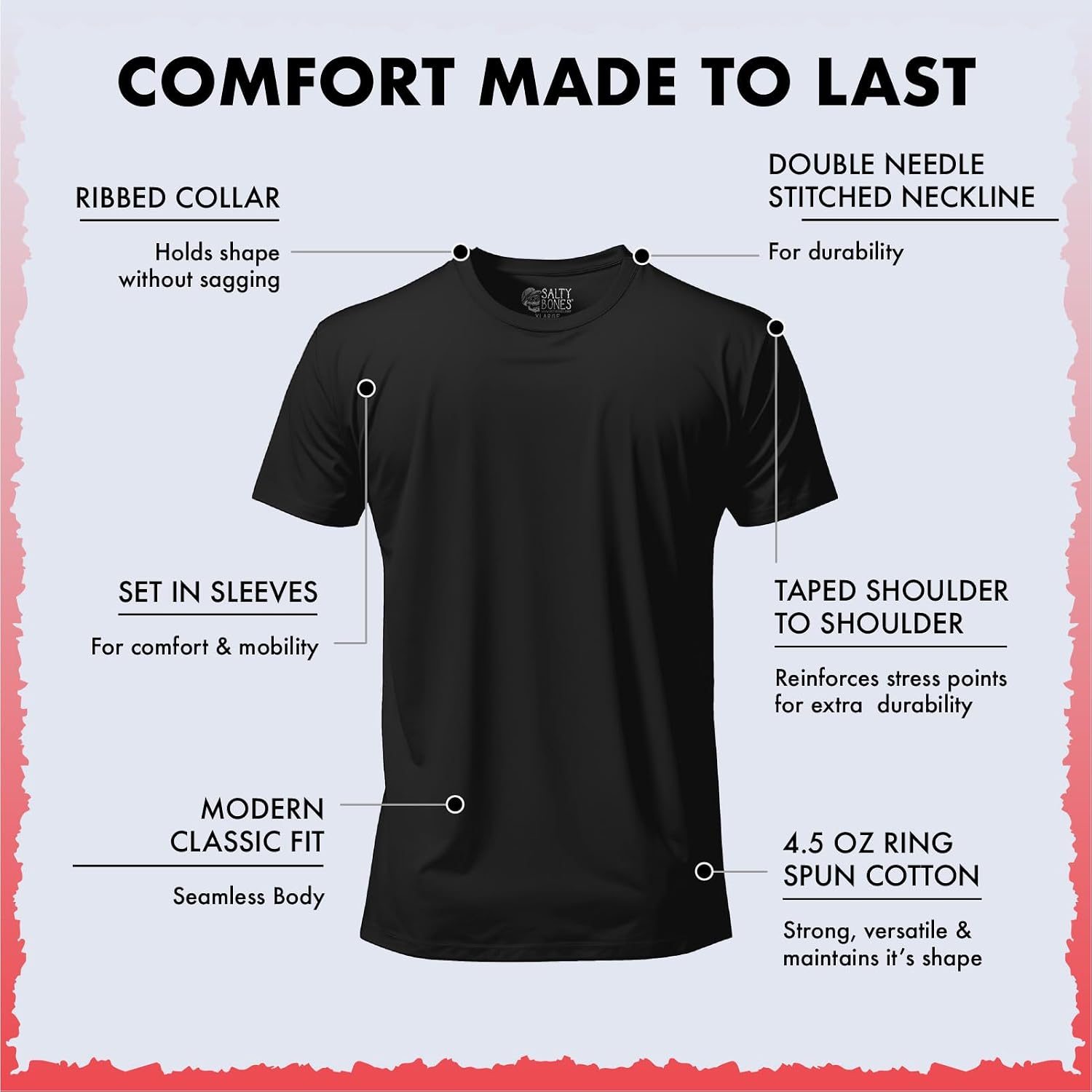 Salty Bones On My Way To Making Bad Decisions T-Shirt, 100% Ringspun Cotton, Classic Fit,Printed In Usa