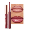 Retro Style Lip Set - Matte Lip Liner + Drip Glass Oil Lip Gloss, Long Lasting Waterproof, Easy Application For Natural Or Glam Look, 2-In-1 Lip Makeup Kit For Women (12# Dark Red)