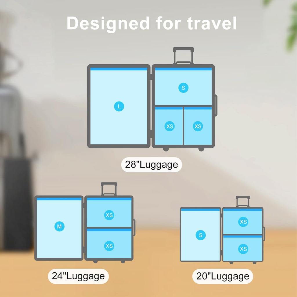Upgogo Travel Vacuum Bags Combo 6 Pack - Space Saver Vacuum Storage Bags For Clothing And Luggage