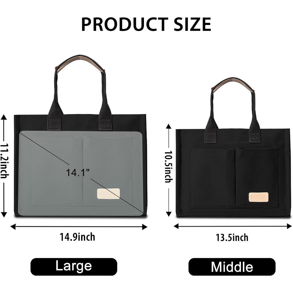 Gassda Canvas Tote Bag For Women Crossbody Work Purse With Pockets Top Handle Handbag Satchel Bags For Travel Nurse Teacher