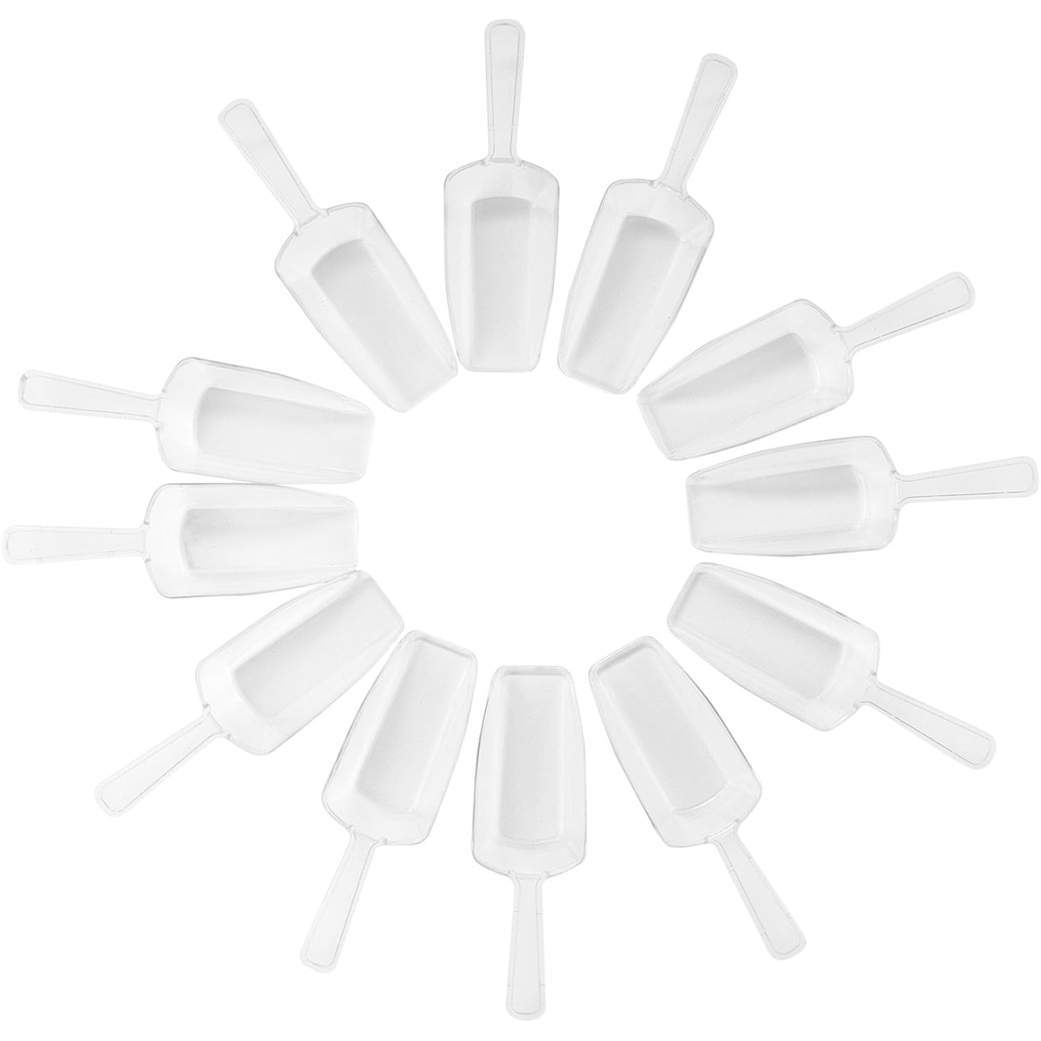 Super Z Outlet 5.5" Mini Acrylic Plastic Kitchen Scoops For Weddings, Candy Dessert Buffet, Ice Cream, Protein Powders, Coffee, Tea (Clear)