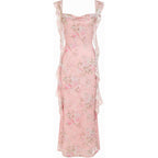 Cider Formal Dresses For Women Wedding Guest Dresses Summer Maxi Dress Sleeveless Mesh Ruffle Cocktail Dress Elegant Outfits