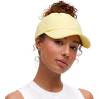 TOP-EX ChicPony™ Women's High Ponytail Baseball Cap, UPF 50+ Cooling Breathable Hat for Running Golf & Big Heads Sun Faded Yellow