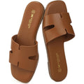Women'S Dressy Flat Sandals, Slip On Slide With Comfortable Memory Foam Support, Summer Beach Slide