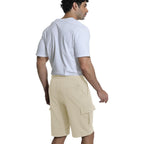 Mens Casual Cargo Shorts Cotton Elastic Waist Drawstring Sweat Shorts Gym Workout Jogger Shorts