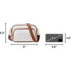 Choliss Quilted Crossbody Bags For Women Rfid Vegan Leather Travel Purse Small Shoulder Handbags With Built In Wallet