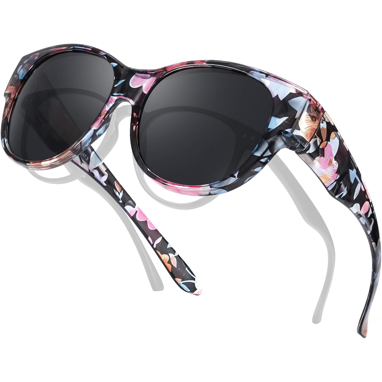 TJUTR Polarized Fit Over Sunglasses for Women, Trendy Sun Glasses Over Prescription Glasses UV400 Protection TS5779